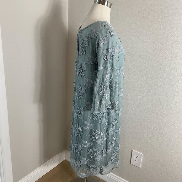 Sundance Womens Large Princess Dreams Embroidered Boho Bell Sleeve Sheath Dress - Picture 5 of 13